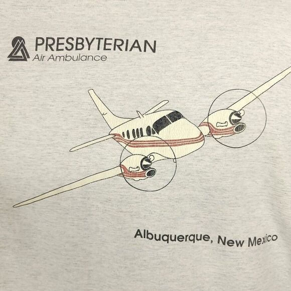 Presbyterian Air Ambulance T Shirt Vintage 80s Intensive Care By Air Made In USA - Picture 2 of 8